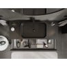 Mexen Orio meuble de salle de bains sous lavabo 120 cm avec plateau, 1 tiroir, noir mat - 91A10-12023-1-BFC71