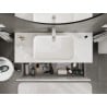 Mexen Orio meuble de salle de bain sous lavabo 120 cm avec plateau, 1 tiroir, blanc brillant - 91A10-12047-1-BFC00