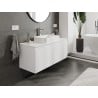Mexen Orio meuble de salle de bains sous lavabo 120 cm avec plateau, 1 tiroir, blanc mat - 91A10-12047-1-BFC01
