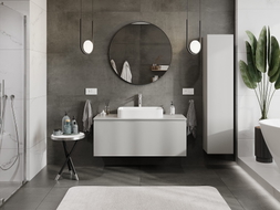 Mexen Orio armoire de salle de bain sous lavabo 120 cm avec plateau, 1 tiroir, gris mat - 91A10-12047-1-BFC62