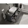 Mexen Orio meuble de salle de bain sous-vasque 120 cm avec plateau, 1 tiroir, graphite mat - 91A10-12047-1-BFC66