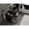 Mexen Orio meuble de salle de bain sous-lavabo 120 cm avec plateau, 1 tiroir, noir brillant - 91A10-12047-1-BFC70