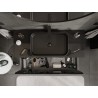 Mexen Orio meuble de salle de bain sous-lavabo 120 cm avec plateau, 1 tiroir, noir brillant - 91A10-12047-1-BFC70