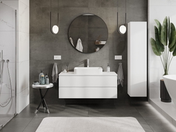 Mexen Orio meuble de salle de bain sous-lavabo 120 cm avec plateau, 2 tiroirs, blanc mat - 91A10-12047-2-BFFC01