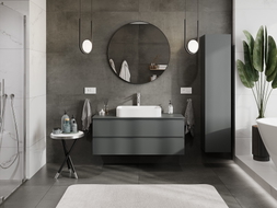 Mexen Orio meuble de salle de bain sous lavabo 120 cm avec plateau, 2 tiroirs, graphite mat - 91A10-12047-2-BFFC66