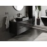 Mexen Orio meuble de salle de bain sous lavabo 120 cm avec plateau, 2 tiroirs, noir brillant - 91A10-12047-2-BFFC70
