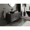 Mexen Orio meuble de salle de bain de 120 cm avec plan, 2 tiroirs, noir mat - 91A10-12047-2-BFFC71