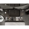 Mexen Orio meuble de salle de bain de 120 cm avec plan, 2 tiroirs, noir mat - 91A10-12047-2-BFFC71