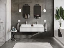 Mexen Orio meuble de salle de bains sous-lavabo 140 cm avec plateau, 1 tiroir, blanc brillant - 91A10-14023-1-BFC00