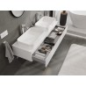 Mexen Orio meuble de salle de bains sous-lavabo 140 cm avec plateau, 1 tiroir, blanc brillant - 91A10-14023-1-BFC00