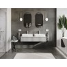 Mexen Orio meuble de salle de bain sous-lavabo 140 cm avec plateau, 1 tiroir, gris mat - 91A10-14023-1-BFC62
