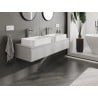 Mexen Orio meuble de salle de bain sous-lavabo 140 cm avec plateau, 1 tiroir, gris mat - 91A10-14023-1-BFC62