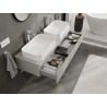 Mexen Orio meuble de salle de bain sous-lavabo 140 cm avec plateau, 1 tiroir, gris mat - 91A10-14023-1-BFC62