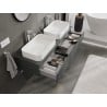 Mexen Orio armoire de salle de bain sous lavabo 140 cm avec plateau, 1 tiroir, graphite mat - 91A10-14023-1-BFC66