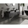 Mexen Orio armoire de salle de bain sous-vasque 140 cm avec dessus, 1 tiroir, noir mat - 91A10-14023-1-BFC71