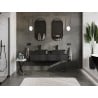 Mexen Orio armoire de salle de bain sous-vasque 140 cm avec dessus, 1 tiroir, noir mat - 91A10-14023-1-BFC71