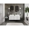 Mexen Orio meuble de salle de bain pour lavabo 140 cm avec plateau, 2 tiroirs, blanc brillant - 91A10-14047-2-BFFC00