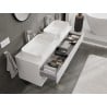 Mexen Orio meuble de salle de bain pour lavabo 140 cm avec plateau, 2 tiroirs, blanc brillant - 91A10-14047-2-BFFC00