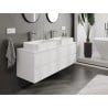 Mexen Orio meuble de salle de bain sous-vasque 140 cm avec plan de travail, 2 tiroirs, blanc mat - 91A10-14047-2-BFFC01