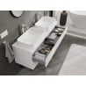 Mexen Orio meuble de salle de bain sous-vasque 140 cm avec plan de travail, 2 tiroirs, blanc mat - 91A10-14047-2-BFFC01