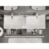 Mexen Orio meuble de salle de bain sous-vasque 140 cm avec plan de travail, 2 tiroirs, blanc mat - 91A10-14047-2-BFFC01