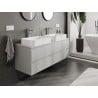 Mexen Orio meuble de salle de bain sous vasque 140 cm avec plateau, 2 tiroirs, gris mat - 91A10-14047-2-BFFC62