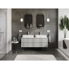 Mexen Orio meuble de salle de bain sous vasque 140 cm avec plateau, 2 tiroirs, gris mat - 91A10-14047-2-BFFC62