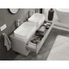 Mexen Orio meuble de salle de bain sous vasque 140 cm avec plateau, 2 tiroirs, gris mat - 91A10-14047-2-BFFC62