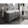 Mexen Orio meuble de salle de bain sous lavabo 140 cm avec plateau, 2 tiroirs, graphite mat - 91A10-14047-2-BFFC66