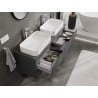 Mexen Orio meuble de salle de bain sous lavabo 140 cm avec plateau, 2 tiroirs, graphite mat - 91A10-14047-2-BFFC66