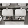 Mexen Orio meuble de salle de bain sous lavabo 140 cm avec plateau, 2 tiroirs, graphite mat - 91A10-14047-2-BFFC66