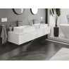 Mexen Orio meuble de salle de bains sous lavabo 160 cm avec plateau, 1 tiroir, blanc brillant - 91A10-16023-1-BFC00
