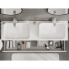 Mexen Orio meuble de salle de bain sous-lavabo 160 cm avec plan, 1 tiroir, blanc mat - 91A10-16023-1-BFC01