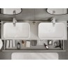 Mexen Orio meuble de salle de bain sous-vasque 160 cm avec plateau, 1 tiroir, gris mat - 91A10-16023-1-BFC62