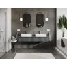 Mexen Orio meuble de salle de bain sous lavabo 160 cm avec plateau, 1 tiroir, graphite mat - 91A10-16023-1-BFC66