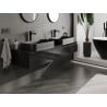 Mexen Orio meuble de salle de bain sous lavabo 160 cm avec plateau, 1 tiroir, noir brillant - 91A10-16023-1-BFC70