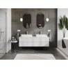 Mexen Orio meuble sous-lavabo 160 cm avec plateau, 2 tiroirs, blanc brillant - 91A10-16047-2-BFFC00