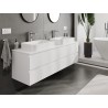 Mexen Orio meuble de salle de bain sous-lavabo 160 cm avec plan, 2 tiroirs, blanc mat - 91A10-16047-2-BFFC01