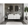 Mexen Orio meuble de salle de bain sous-lavabo 160 cm avec plan, 2 tiroirs, blanc mat - 91A10-16047-2-BFFC01