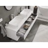 Mexen Orio meuble de salle de bain sous-lavabo 160 cm avec plan, 2 tiroirs, blanc mat - 91A10-16047-2-BFFC01