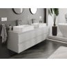 Mexen Orio meuble de salle de bain sous lavabo 160 cm avec plateau, 2 tiroirs, gris mat - 91A10-16047-2-BFFC62