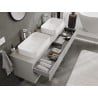 Mexen Orio meuble de salle de bain sous lavabo 160 cm avec plateau, 2 tiroirs, gris mat - 91A10-16047-2-BFFC62