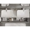 Mexen Orio meuble de salle de bain sous lavabo 160 cm avec plateau, 2 tiroirs, gris mat - 91A10-16047-2-BFFC62