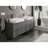 Mexen Orio placard de salle de bain sous lavabo 160 cm avec plateau, 2 tiroirs, graphite mat - 91A10-16047-2-BFFC66