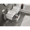 Mexen Rivel meuble de salle de bain sous-vasque 50 cm avec plateau, 1 tiroir, rainuré, blanc mat - 91A20-05023-1-BFC01