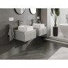 Mexen Rivel meuble de salle de bain sous-vasque 50 cm avec plateau, 1 tiroir, rainuré, gris mat - 91A20-05023-1-BFC62