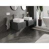Mexen Rivel meuble de salle de bains sous lavabo 50 cm avec plateau, 1 tiroir, rainuré, graphite mat - 91A20-05023-1-BFC66