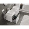 Mexen Rivel meuble de salle de bain sous lavabo 50 cm avec plan de travail, 1 tiroir, rainuré, blanc mat - 91A20-05047-1-BFC01