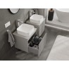 Mexen Rivel meuble de salle de bain sous-vasque 50 cm avec plateau, 1 tiroir, rainuré, gris mat - 91A20-05047-1-BFC62