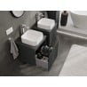 Mexen Rivel meuble de salle de bain sous-lavabo 50 cm avec plateau, 1 tiroir, rainuré, graphite mat - 91A20-05047-1-BFC66